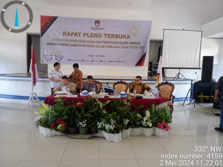 Rapat Pleno KPUD Kaur Tetapkan 25 Kursi Anggota DPRD Periode 2024-2029