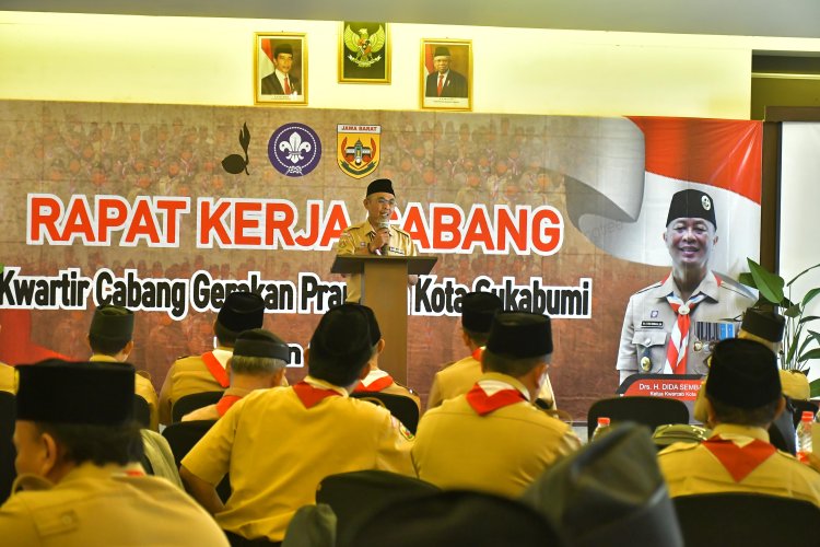 PJ Walikota Buka  Rapat Kerja Cabang Kwartir Cabang Gerakan Pramuka Kota Sukabumi