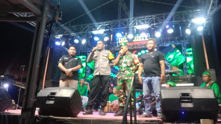 Sinergitas TNI -Polri, Bhabinkamtibmas dan Babinsa Amankan Acara Syukuran Warga