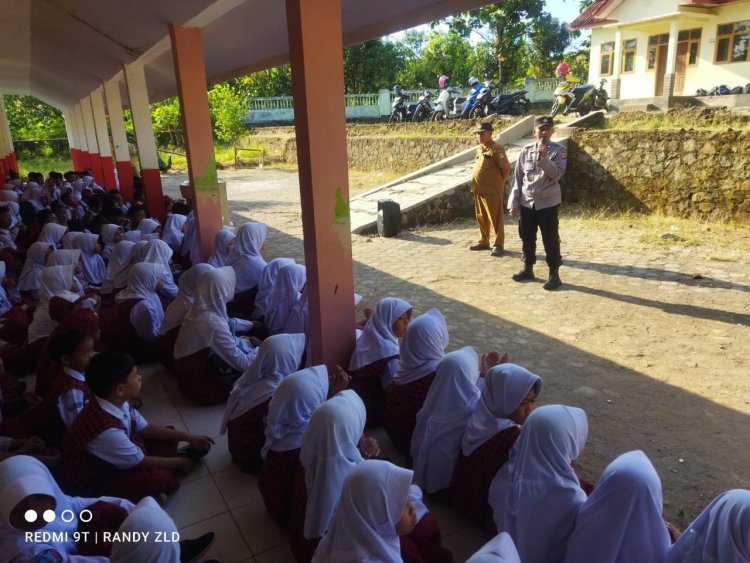 Jaga Generasi Bangsa, Polsek Beber Berikan Pembinaan Pelajar di SDN 2 Cikancas