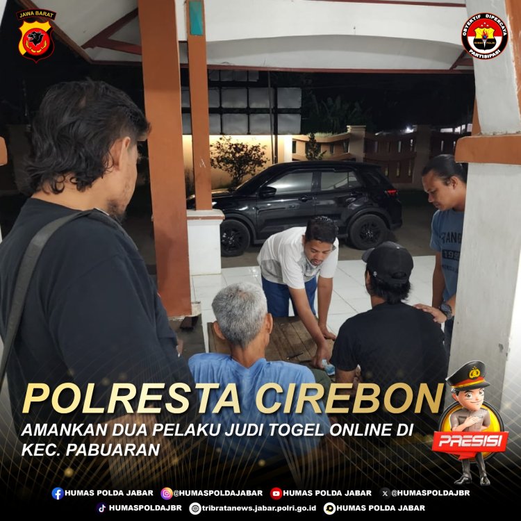 Polresta Cirebon Amankan Dua  Pelaku Judi Online