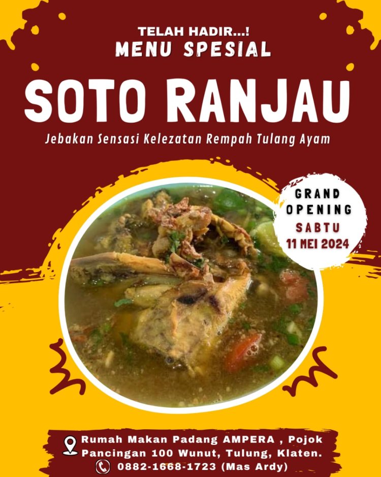 "Soto Ranjau" Rumah Makan Padang Ampera