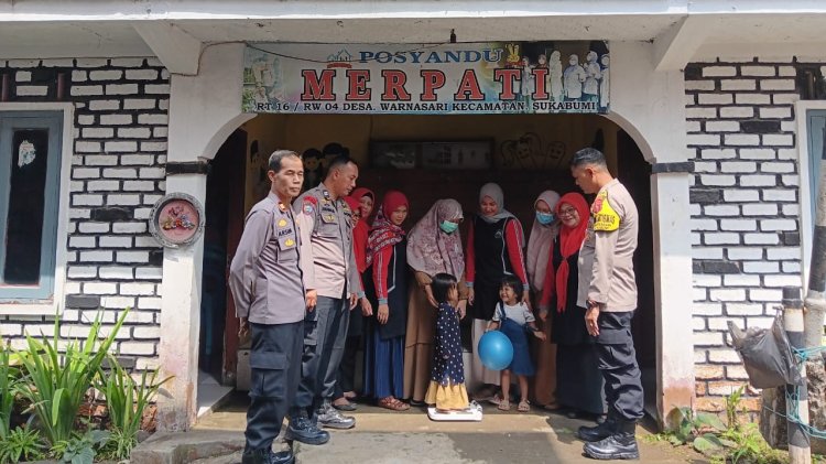 Cegah Stunting, Polsek Sukabumi Lakukan Monitoring Kegiatan Posyandu