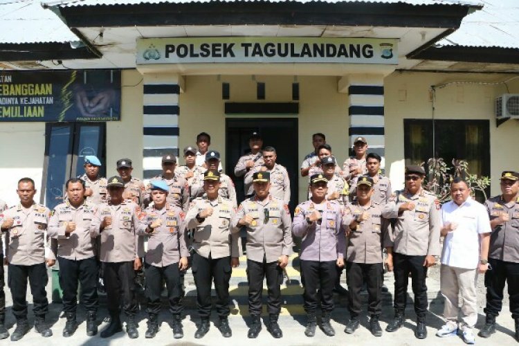 Kapolda Bersama PJU Patroli Kamtibmas ke Tagulandang Pasca Erupsi Gunung Ruang