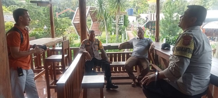 Ciptakan Rasa Aman, Kapolsek Sukaraja Patroli Objek Wisata Waterpark De'Tani
