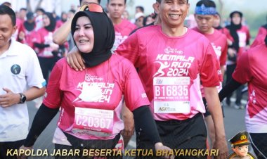 Kapolda Jabar Beserta Ketua Bhayangkari,  Hadiri Kegiatan Kemala Run