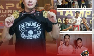 Polres Sukabumi Kota Borong Medali di Kejurda  Karate Kapolda Cup VI 2024