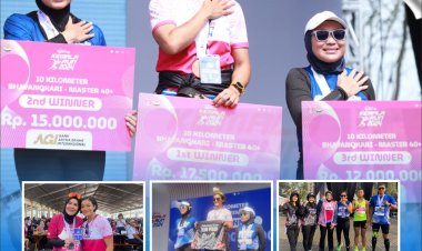 Membanggakan, Bhayangkari Polres Sukabumi Kota Raih Juara 1 Lomba Lari 10K Bhayangkari Master 40+