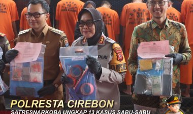 Satresnarkoba Polresta Cirebon Ungkap 13 Kasus Sabu-sabu  dan OKT Selama Bulan Mei