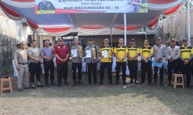 Rayakan Hari Bhayangkara ke-78, Polres Lampung Selatan Giat Lomba Menembak