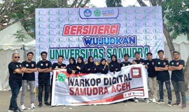 Warkop Digital Unsam Meriahkan Fun Walk Samudra dalam Rangka Dies Natalis Universitas Samudra ke-11