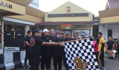 Jelang Hari Bhayangkara ke 78, Polres Sukabumi Kota Gelar Olahraga Bersama