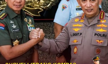 Suvei Litbang Kompas: TNI-Polri Jadi 2 Lembaga dengan Citra Positif Teratas