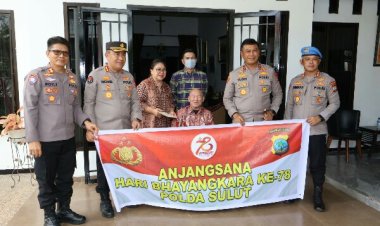 Jelang Hari Bhayangkara ke-78, Kapolda Sulut Anjangsana ke Purnawirawan dan Warakawuri