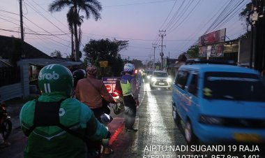 Guna Wujudkan Kamseltibcar Lantas, Polsek Sukaraja Gelar Gatur Lalin