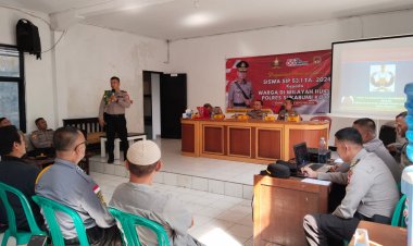 Bhabinkamtibmas Polsek Sukaraja,Dampingi Siswa Setukpa Polri  Gelar Ceramah Kamtibmas