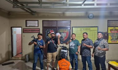 Unit Reskrim Polsek Katibung Polres Lampung Selatan Tangkap Pembobol ATM Mini