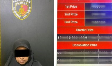 Satreskrim Polres Pesawaran Ringkus Seorang Ibu Rumah Tangga Tersangka Bandar Judi Online