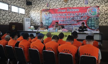 Polres Lampung Selatan Gagalkan Penyeludupan Puluhan Kilogram Sabu
