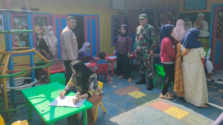 Bhabinkamtibmas Bersama Babinsa Kecamatan Sukabumi Pemantauan Intervensi Stunting