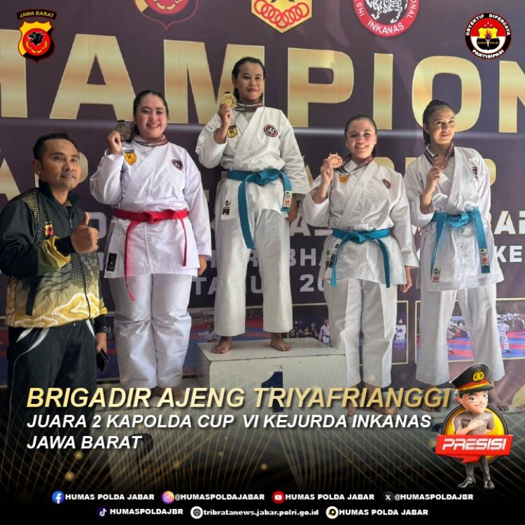Brigadir Ajeng Triyafrianggi Raih Juara 2 Kapolda Cup VI Kejurda Inkanas  Jabar