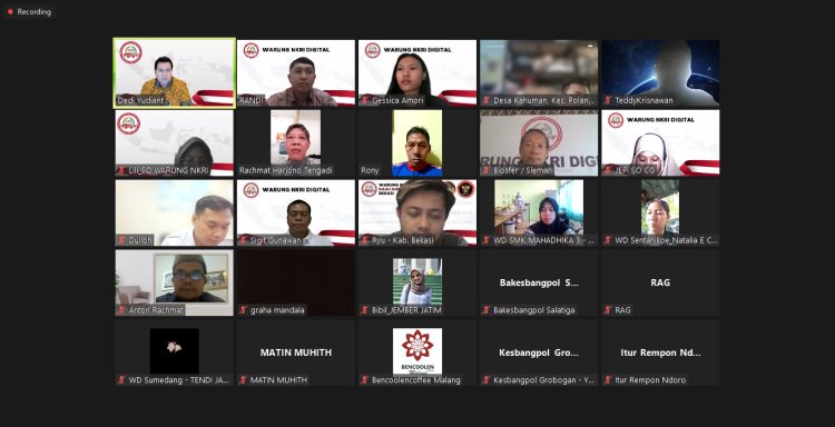 Ketua KPTIK Sosialisasikan Program Kompetisi Jurnalis Kebangsaan Mahasiswa BNPT RI melalui Virtual Meeting ke Warung NKRI Digital