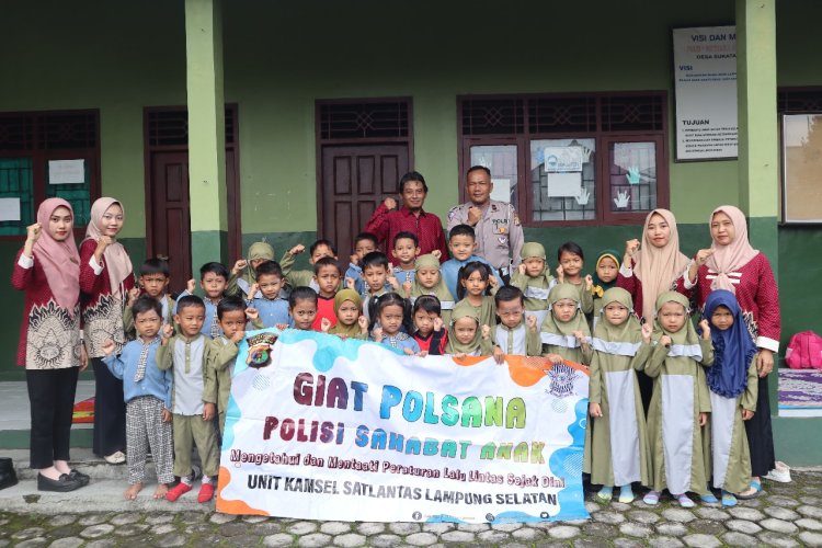 Polres Lampung Selatan Ajak Anak Usia Dini Jadi Sahabat Polisi Melalui Program Polsana