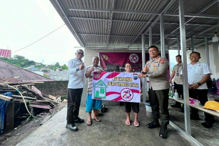 Sambut Hari Bhayangkara ke-78, Kapolda Sulut Tinjau Progres Bedah Rumah Warga di Wanea