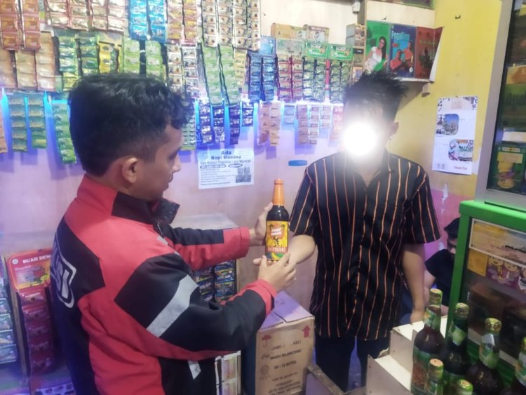 Cipta Kondisi, Polsek Citamiang Gelar Operasi Miras (Minuman Keras)