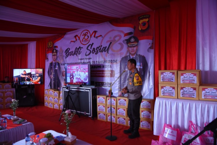 Polres Sukabumi Kota Gelar Bhakti Sosial Bertemakan "Polri Presisi" dalam Rangka Hari Bhayangkara ke-78