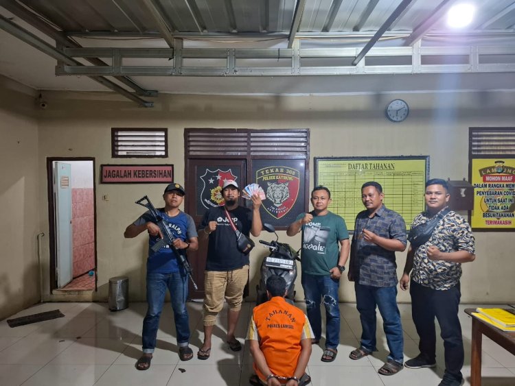 Unit Reskrim Polsek Katibung Polres Lampung Selatan Tangkap Pembobol ATM Mini