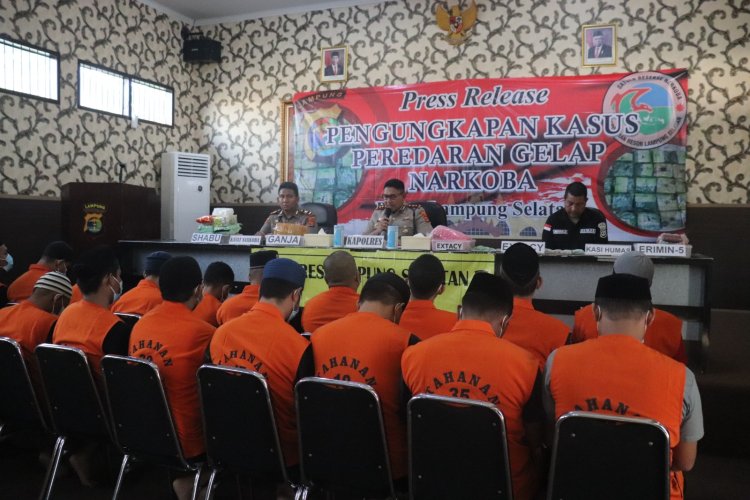 Polres Lampung Selatan Gagalkan Penyeludupan Puluhan Kilogram Sabu