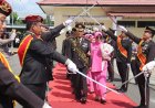 Kapolres Lampung Selatan Pimpin Gelar Pelepasan Tujuh Personil Purnabakti