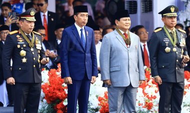 Kapolri Dampingi Presiden Republik Indonesia Pada Peringatan HUT Bhayangkara ke-78