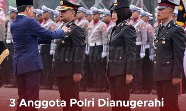 3 Anggota Polri di Anugerahi Bintang Bhayangkara Nararya