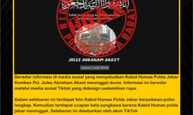Klarifikasi Hoax-Misleading Content Kabid Humas Polda Jabar  Meninggal