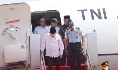 Polda Jabar Bersama Forkopimda Jawa Barat Sambut Kedatangan Wapres