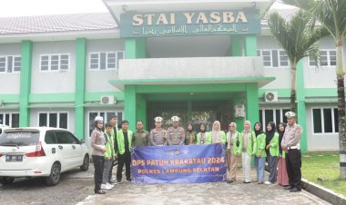 Polres Lampung Selatan Giat Pembinaan dan Penyuluhan Lalu Lintas di STAI YASBA, Kalianda
