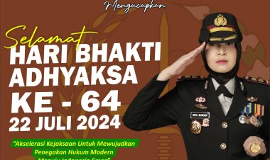Ucapan Kapolres Sukabumi Kota Pada Hari Bhakti Adhyaksa Ke-64 , Tahun 2024