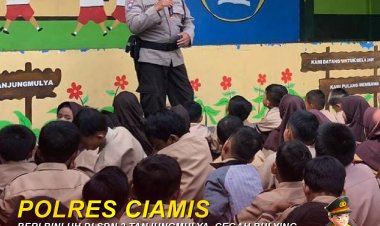 Cegah Bullying di Dunia Pendidikan, Polres Ciamis Berikan Pembinaan dan Penyuluhan di SDN  Tanjungmulya