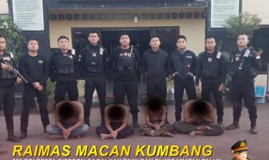 Tim Patroli Raimas Macan Kumbang 852 Polresta Cirebon Gagalkan Tawuran di Kecamatan Talun