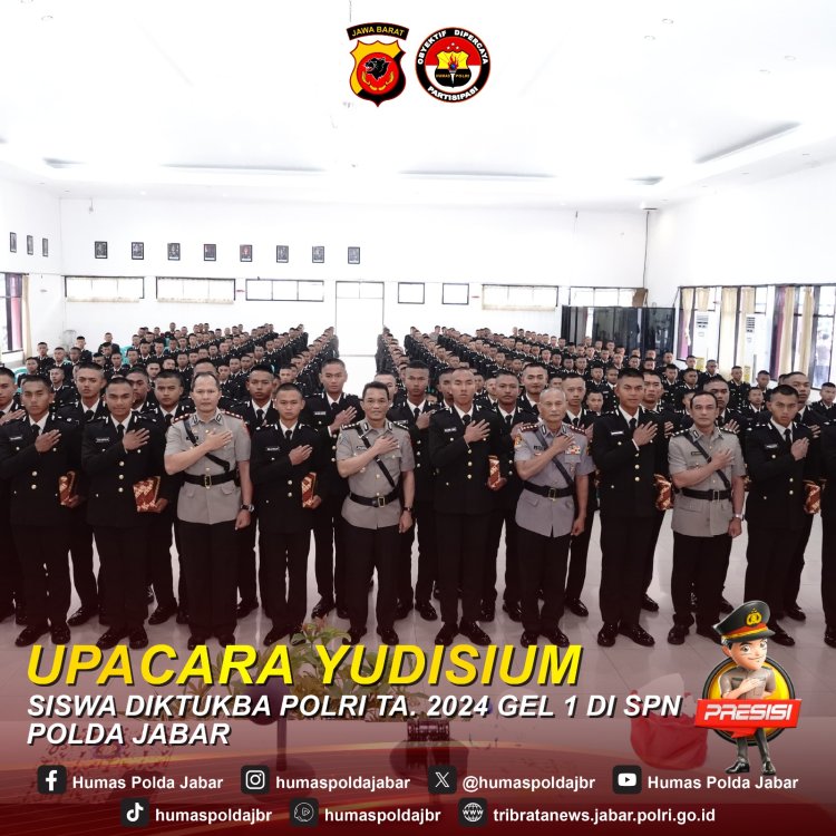 Upacara Yusdisium Siswa Diktukba Polri TA 2024 di SPN Polda Jabar