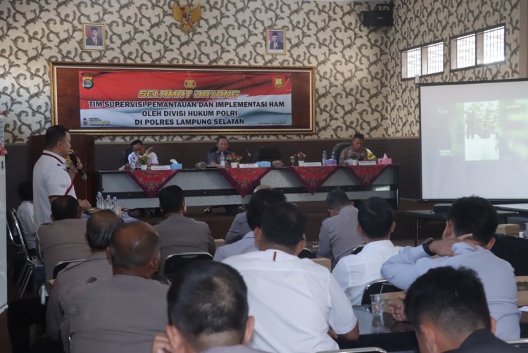 Polres Lampung Selatan Terima Tim Pemantauan dan Implementasi HAM dari Divisi Hukum Mabes Polri