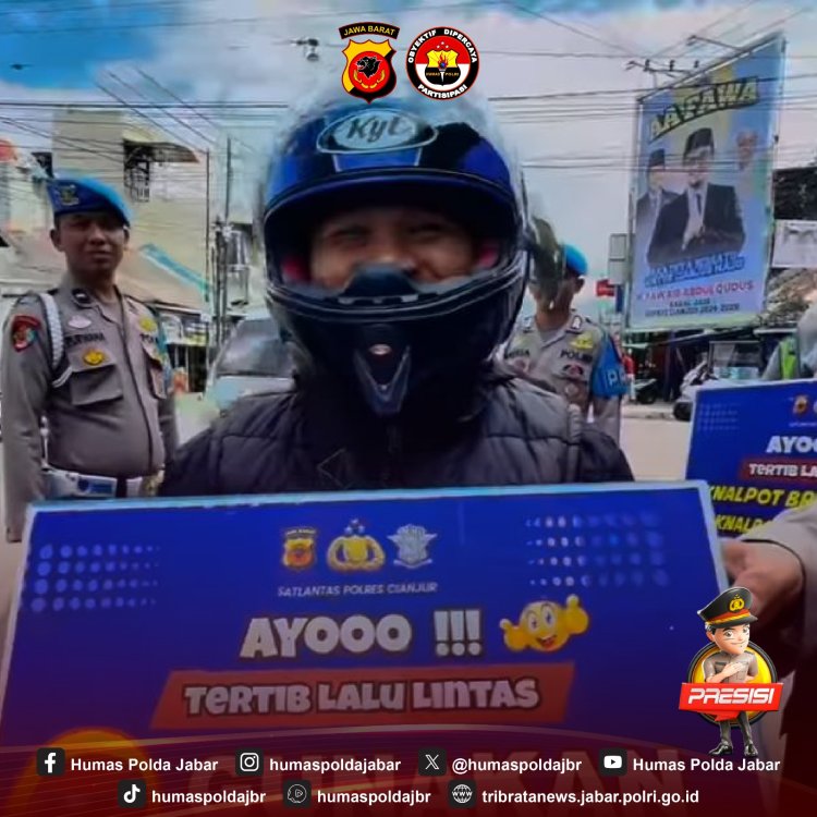 Operasi Patuh Lodaya 2024, Sat Lantas Polres Cianjur Ajak Warga Tertib Berkendara