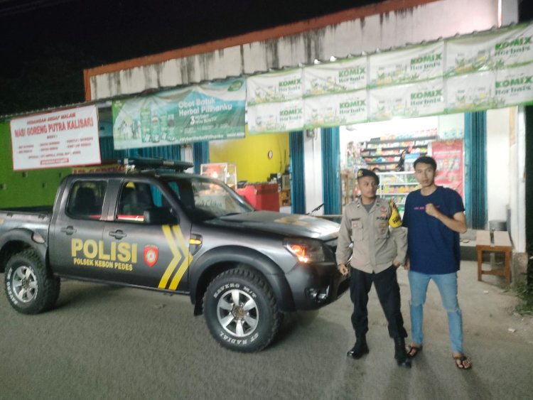 Cegah C3 dan Gangguan Kamtibmas, Polsek Kebonpedes Laksanakan Patroli Malam Hari