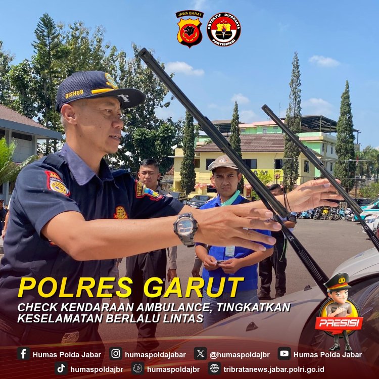 Polres Garut Laksanakan Pengecekan Ambulance , Tingkatkan Keselamatan Berlalulintas