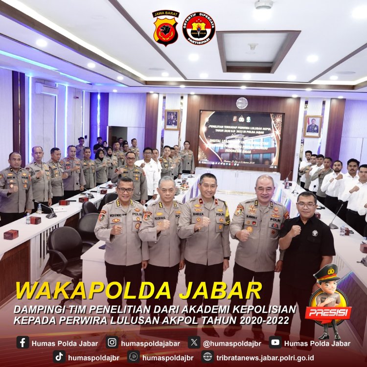 Waka Polda Jabar Dampingi Tim Penelitian Dari Akademi Kepolisian Kepada Perwira Lulusan Akpol 2020-2022