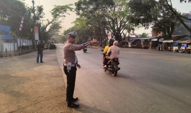 Wujudkan Kamseltibcar Lantas, Polsek Baros Efektifkan Personil Melalui Gatur Lalin