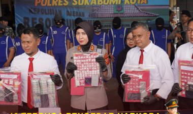 10 Terduga Pengedar Narkoba di Sukabumi Diamankan Sat Res Narkoba Polres Sukabumi Kota