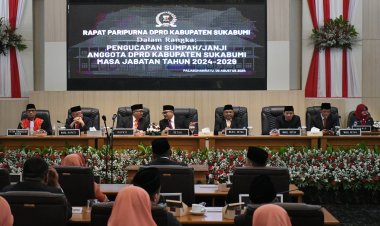 Penjabat Wali Kota Sukabumi Menghadiri Rapat Paripurna DPRD Kabupaten Sukabumi